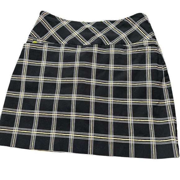 Swing Control Womens Size 6 Skort Skirt Gold Plaid Stretch Tummy Control - Picture 1 of 10
